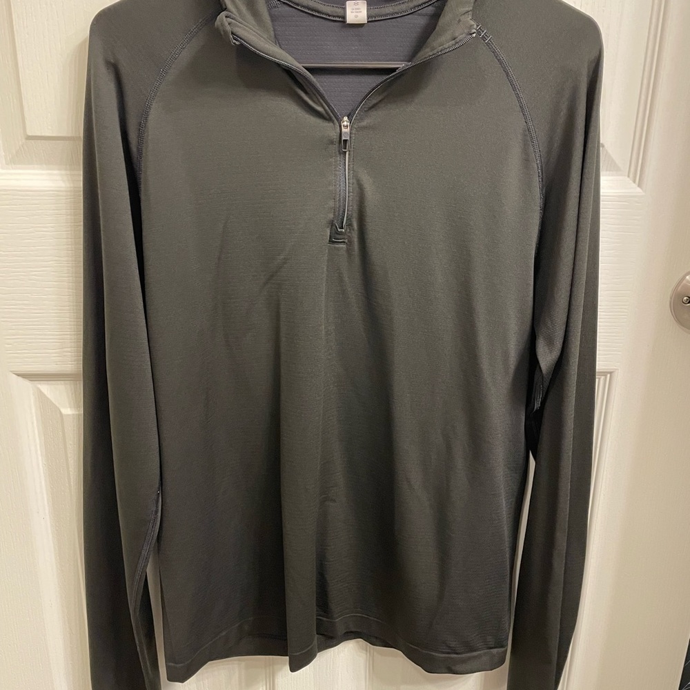 Black Lululemon 1/4 Zip Black Metal Vent Long Sleeve Shirt